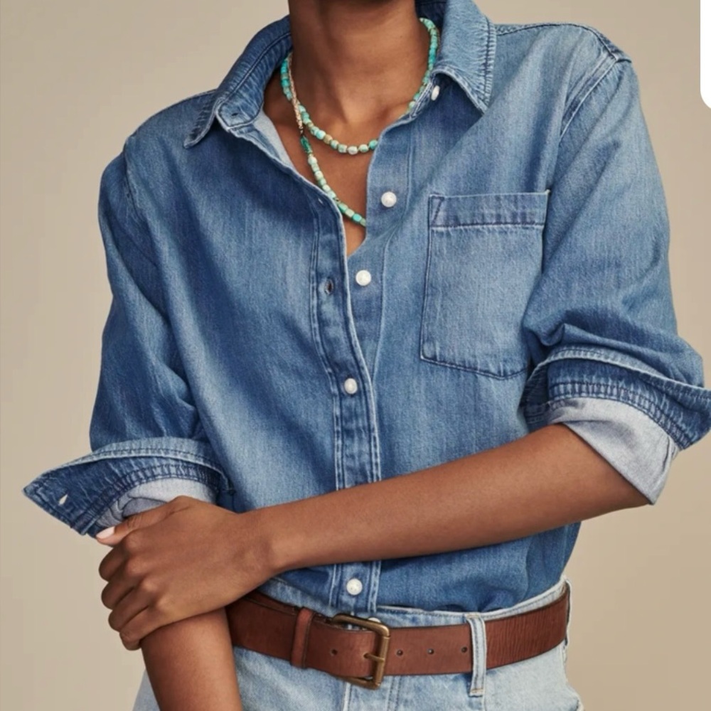 Lucky | Upcycled Jean Shirt